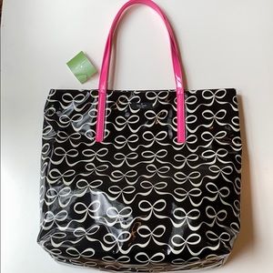 NWT Kate Spade Bon Shopper Black Bow Tote